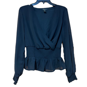 Japna Women's Flowy Black Blouse